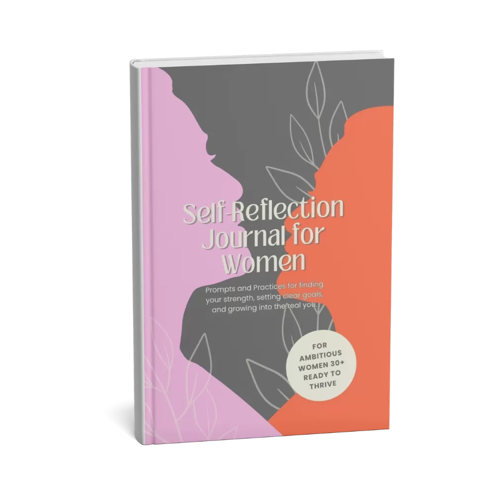 A printed journal with deep prompts and reflection practices for women navigating change, burnout, or quiet “is this it?” moments.
