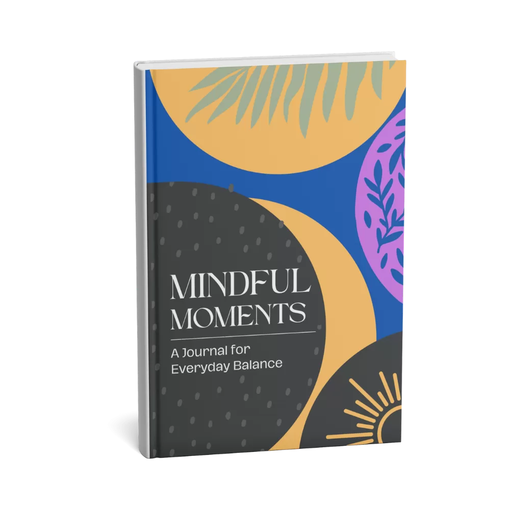 A printed mindful journal with deep prompts and reflection practices for women navigating change, burnout, or quiet “is this it?” moments.