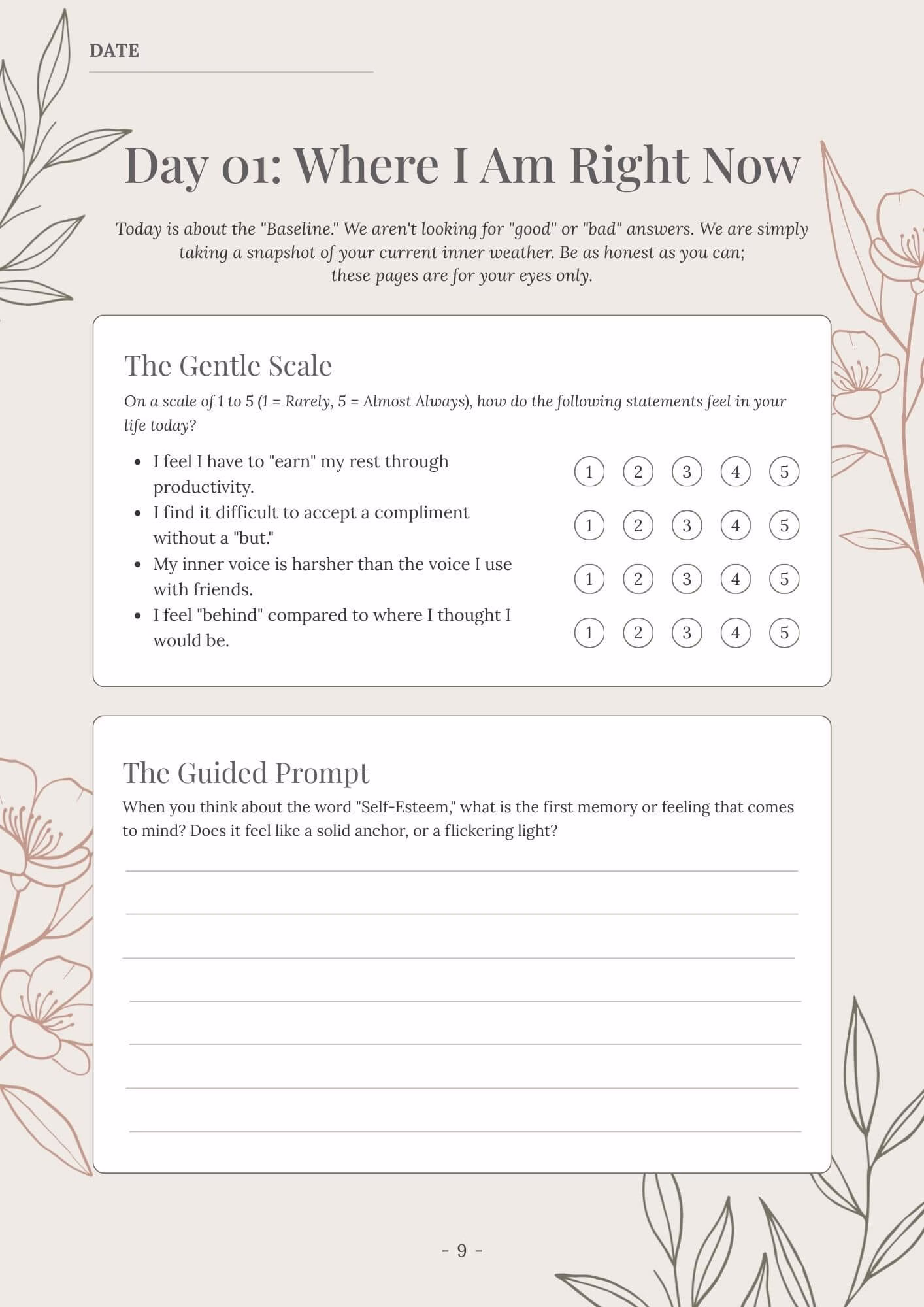 guided journal with prompts for self confidence