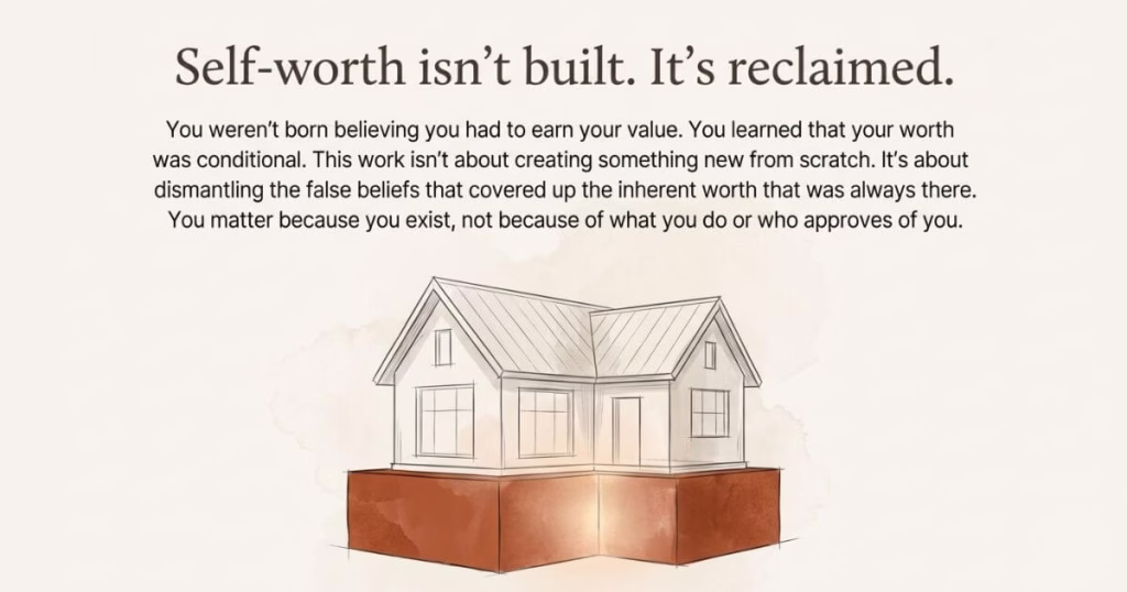 infographic showing how to build self worth